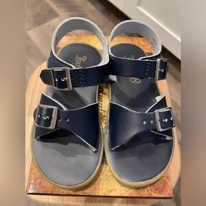 New Footmates Navy Blue Waterproof Sandals Sz 8 Girls Toddler